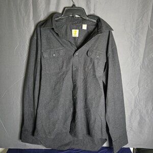 Timberland Shirt Men XL Button-up Gray Casual 100% Cotton Casual Top